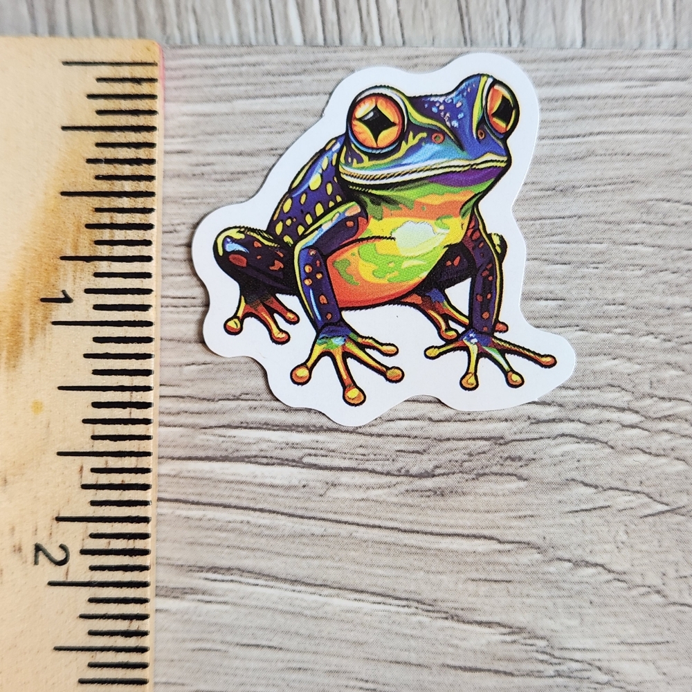10 for $10 Funky Frog Stickers Decals Psychedelic Frogs Animal Sticker